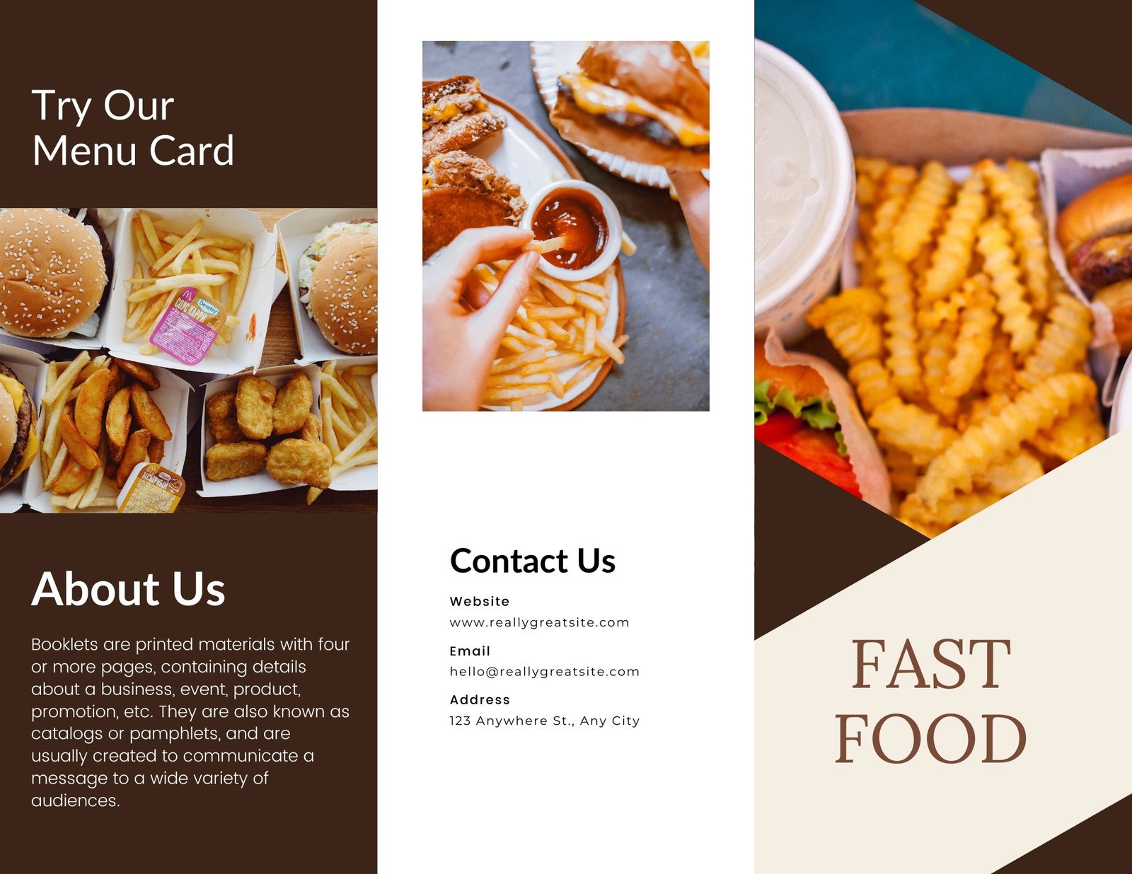 Free Custom, Printable Food Brochure Templates | Canva