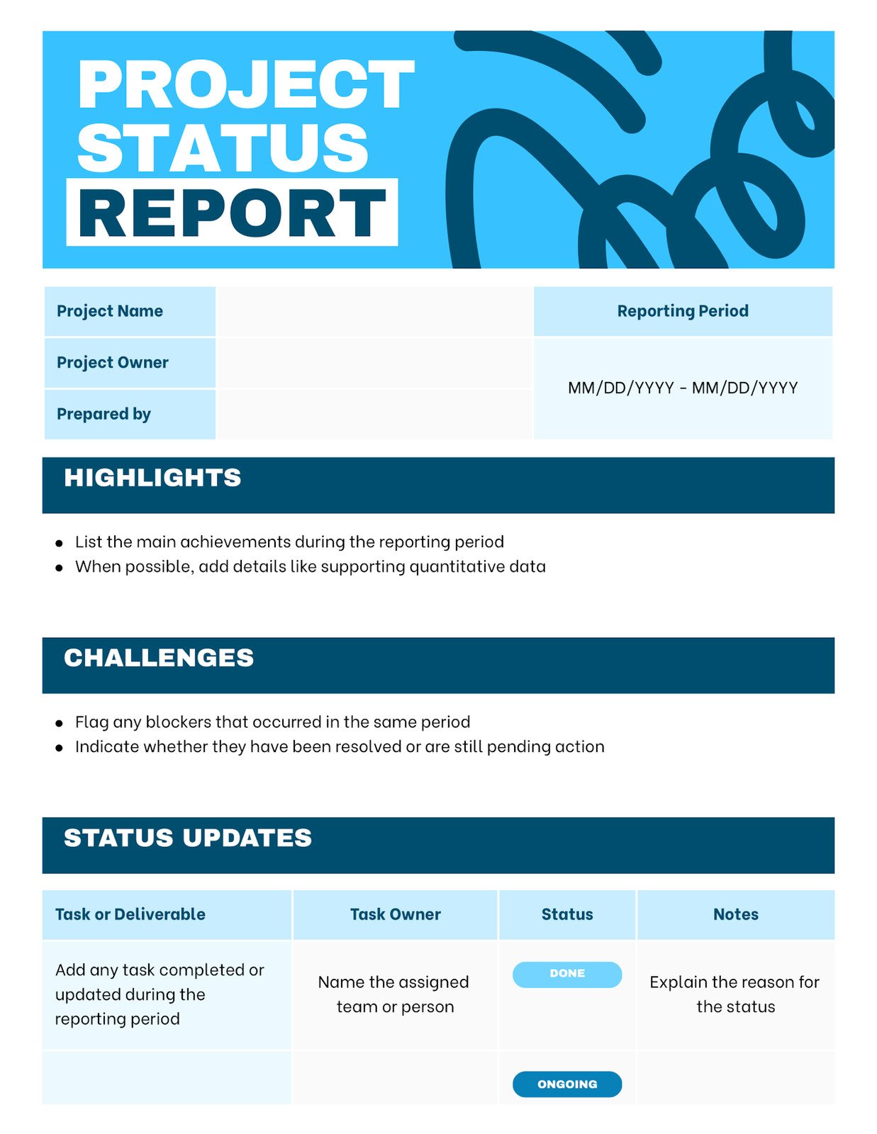 Rapporteur Report Template (4) - TEMPLATES EXAMPLE, TEMPLATES EXAMPLE