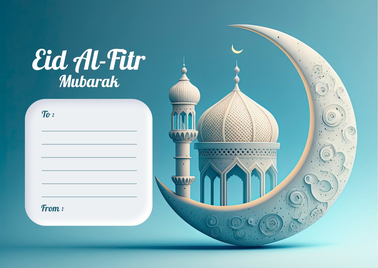 Free printable, customizable Eid al-Fitr card templates | Canva