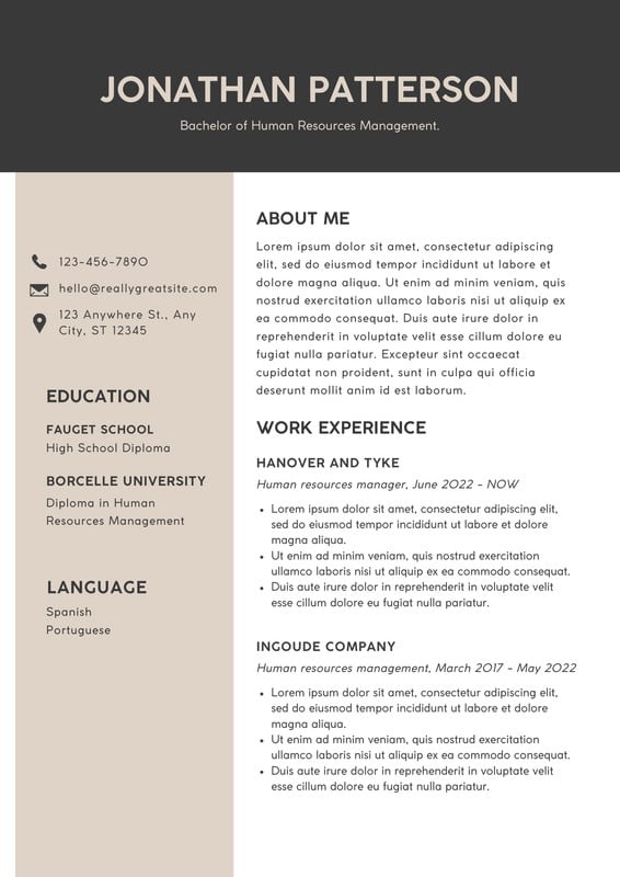 Page 8 - Free professional simple resume templates to customize | Canva