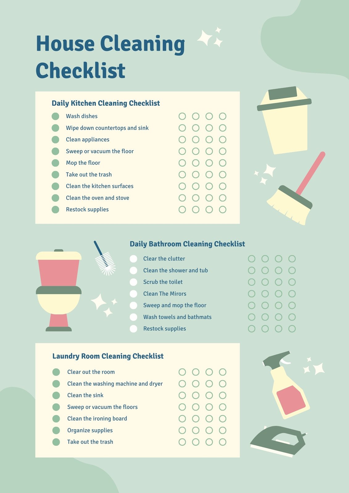 house cleaning supplies checklist