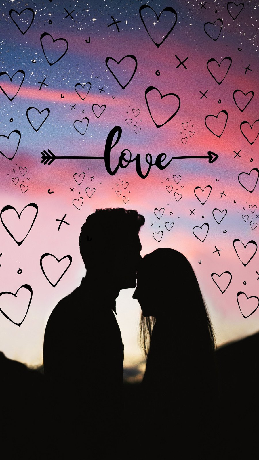Free and customizable heart background templates