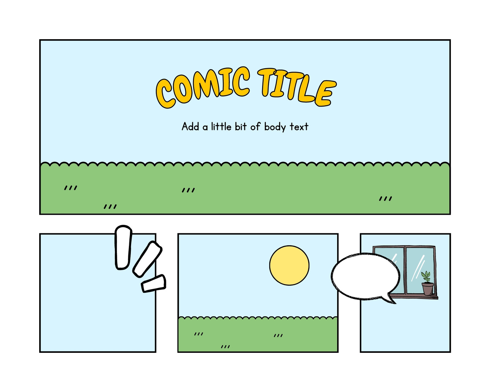 Free Printable Comic Strip Templates You Can Customize | Canva
