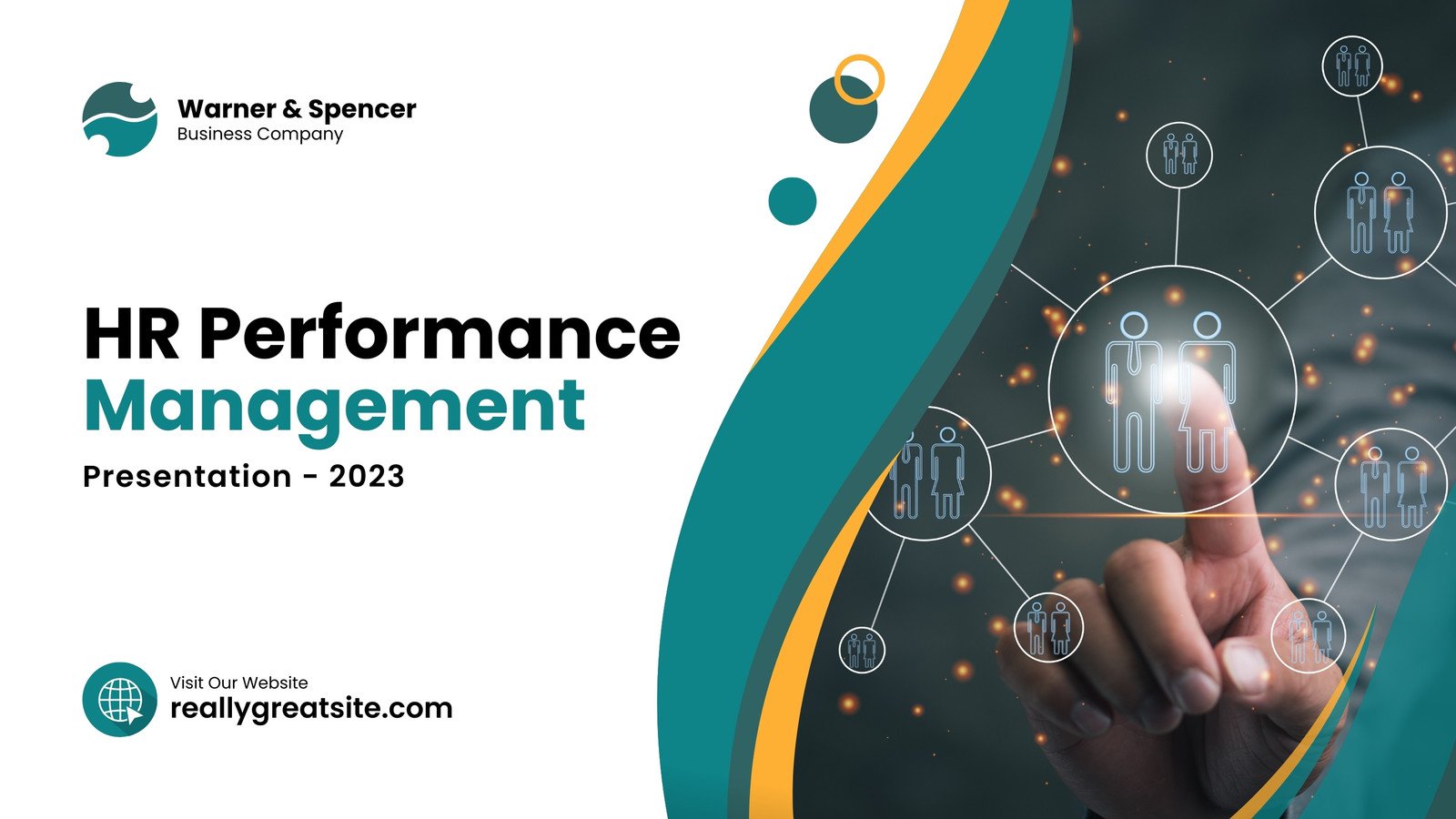 White And Teal Modern Professional HR Performance Management Presentation