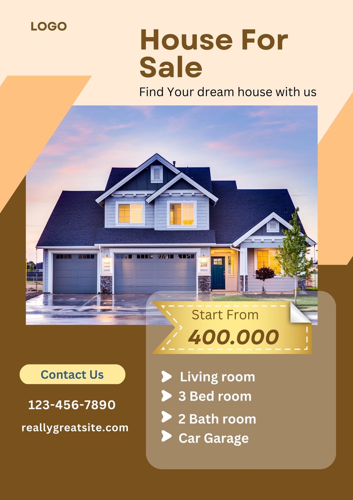 Free custom printable real estate flyer templates