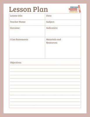 Lesson plan templates you can customize for free | Canva