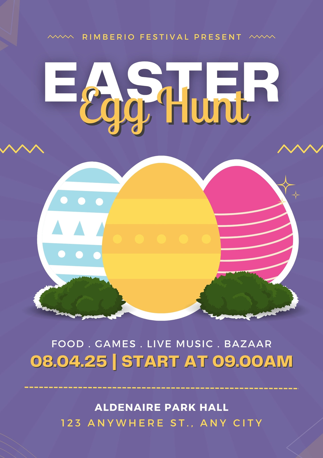Page 2 - Free printable Easter egg hunt flyer templates