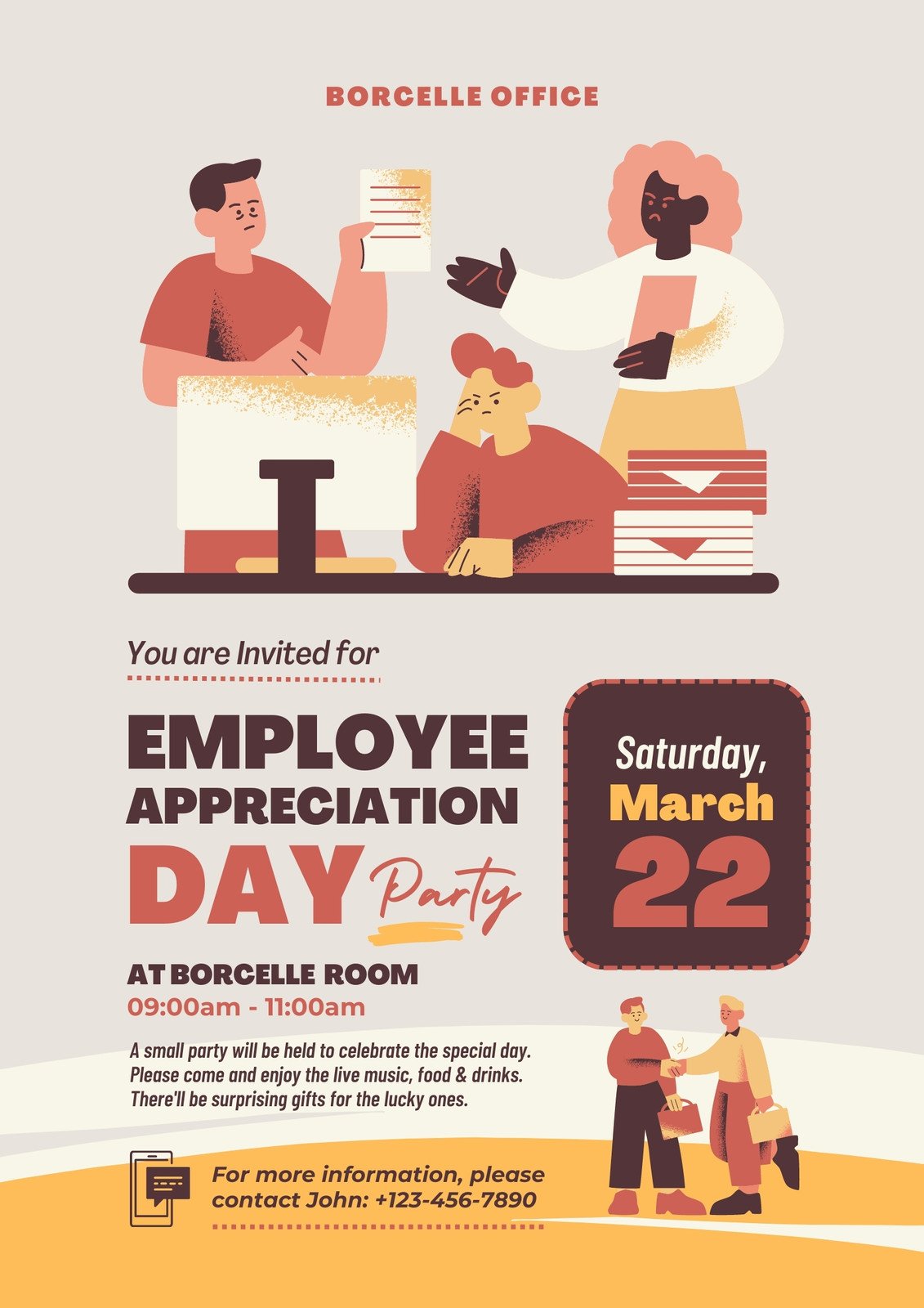 Employee Appreciation Day Wishes Background in Illustrator, JPG