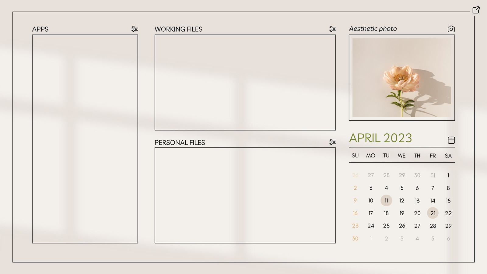 Editable Monthly Desktop Wallpaper | Farmhouse by Cozy in Kindergarten