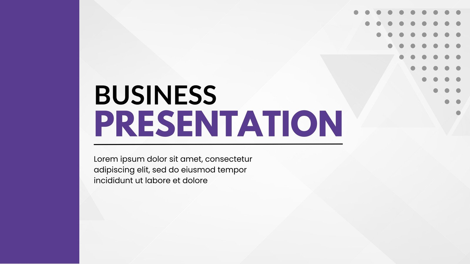 Purple &  white business profile presentation