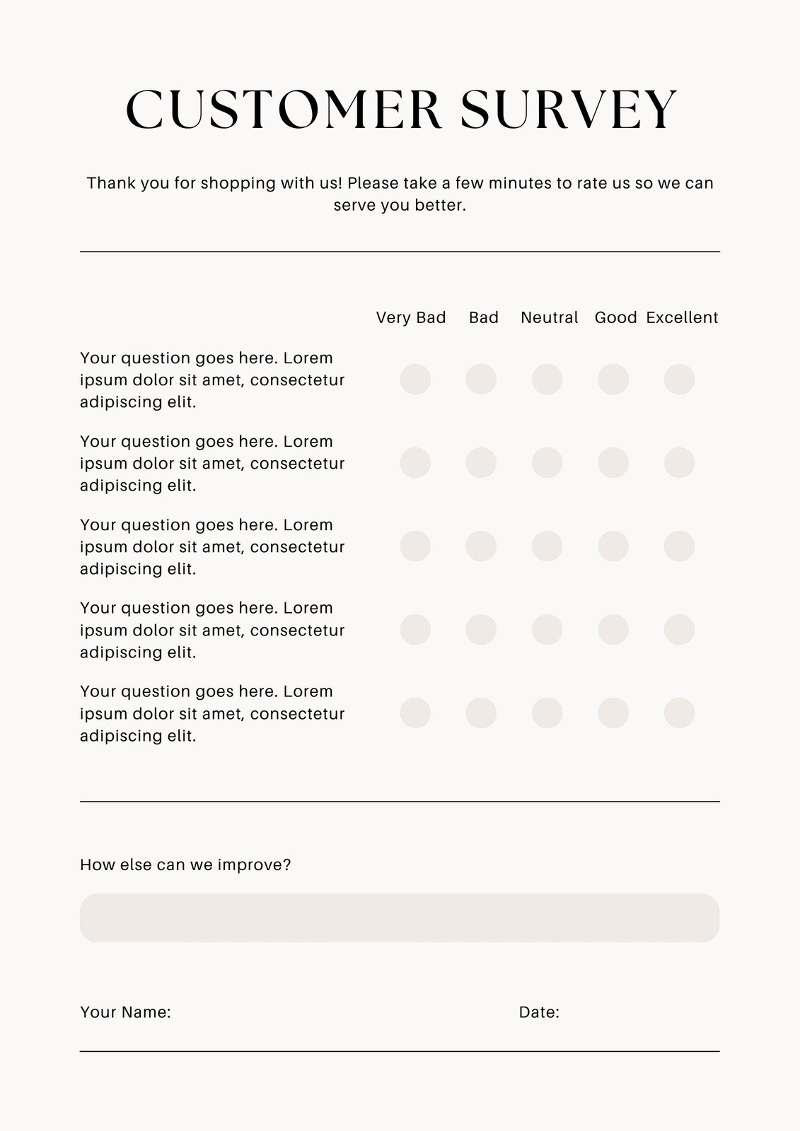Formatting of the survey link
