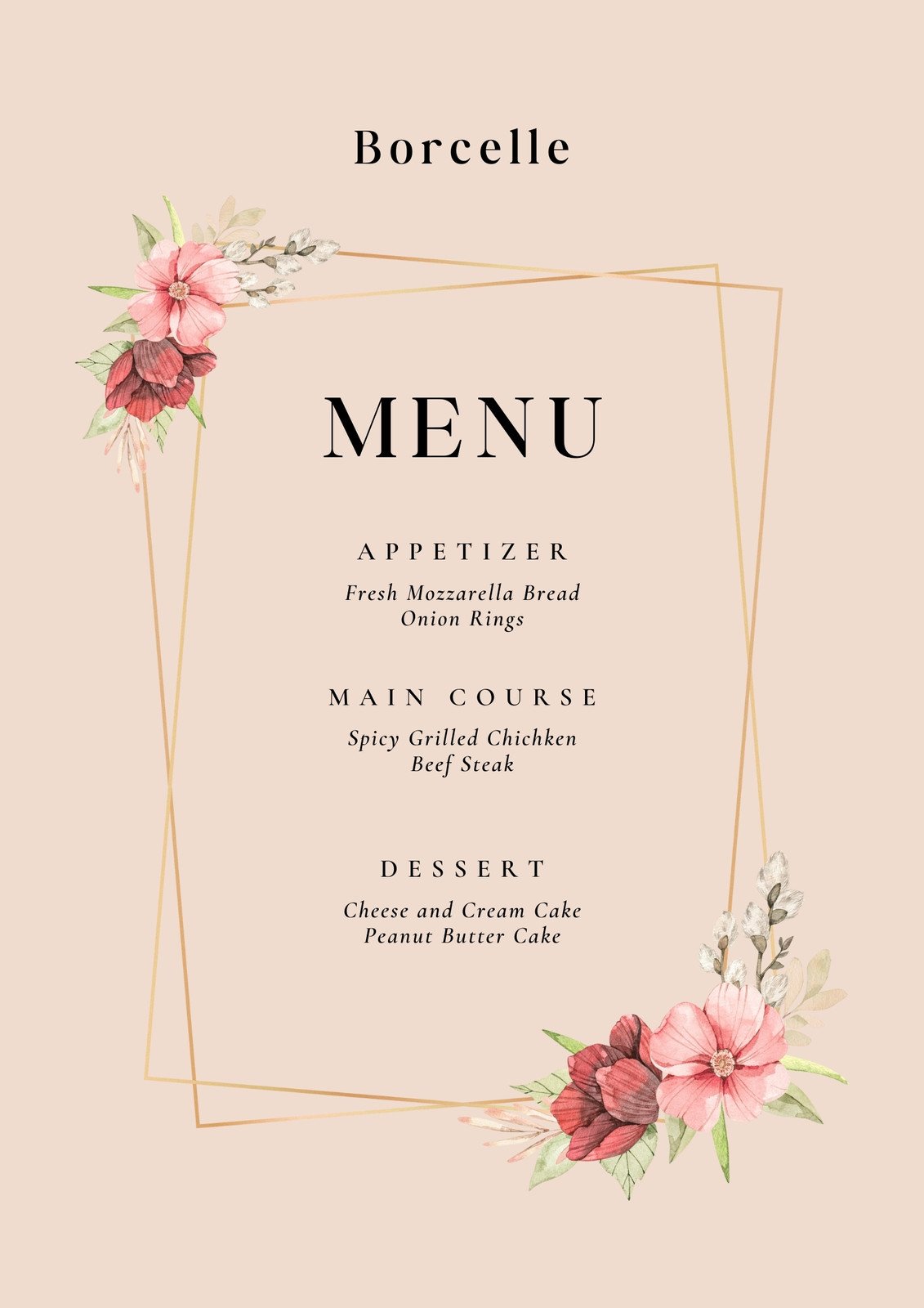 fancy menu background