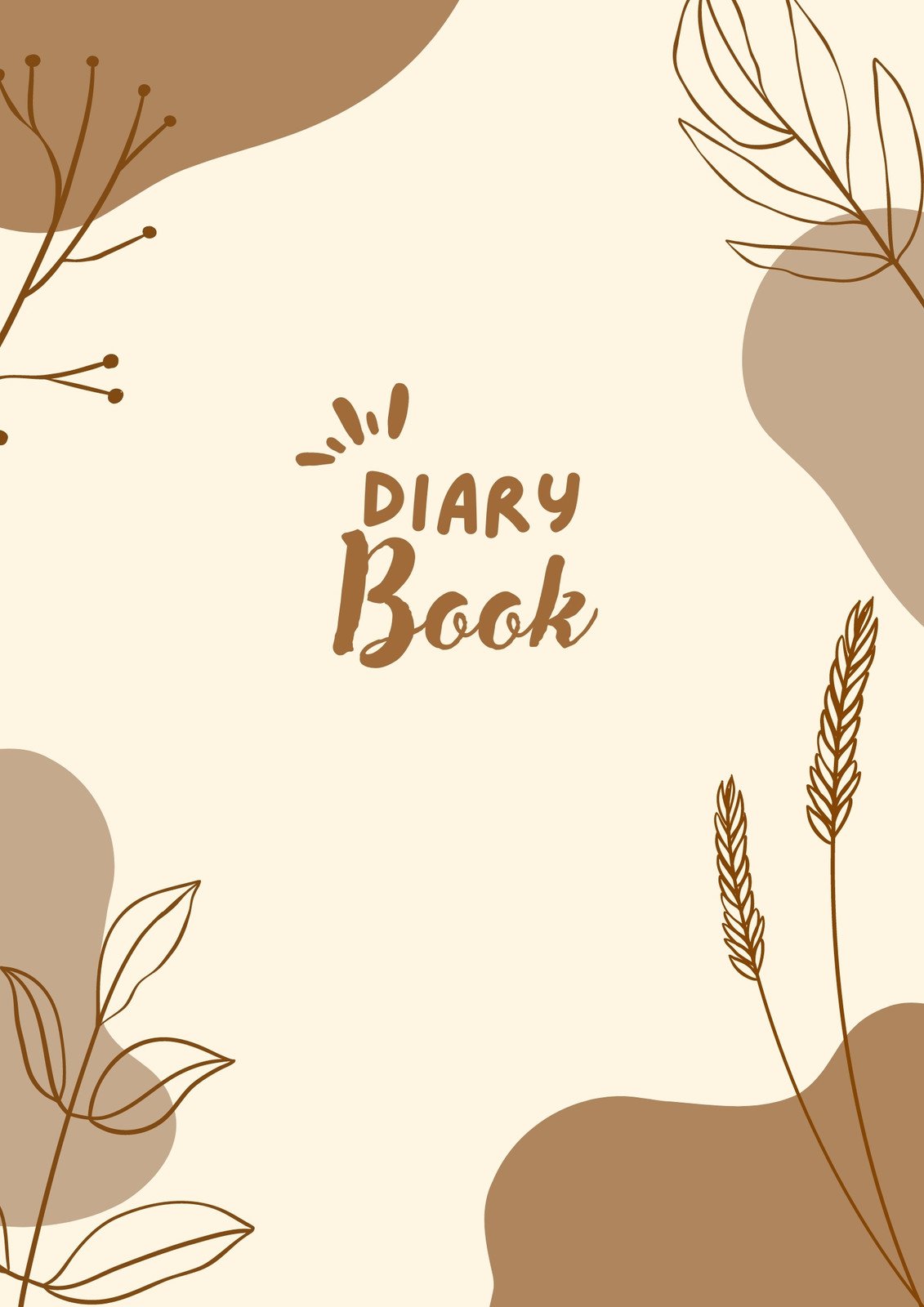 Hand drawn floral book cover concept Royalty Free Vector