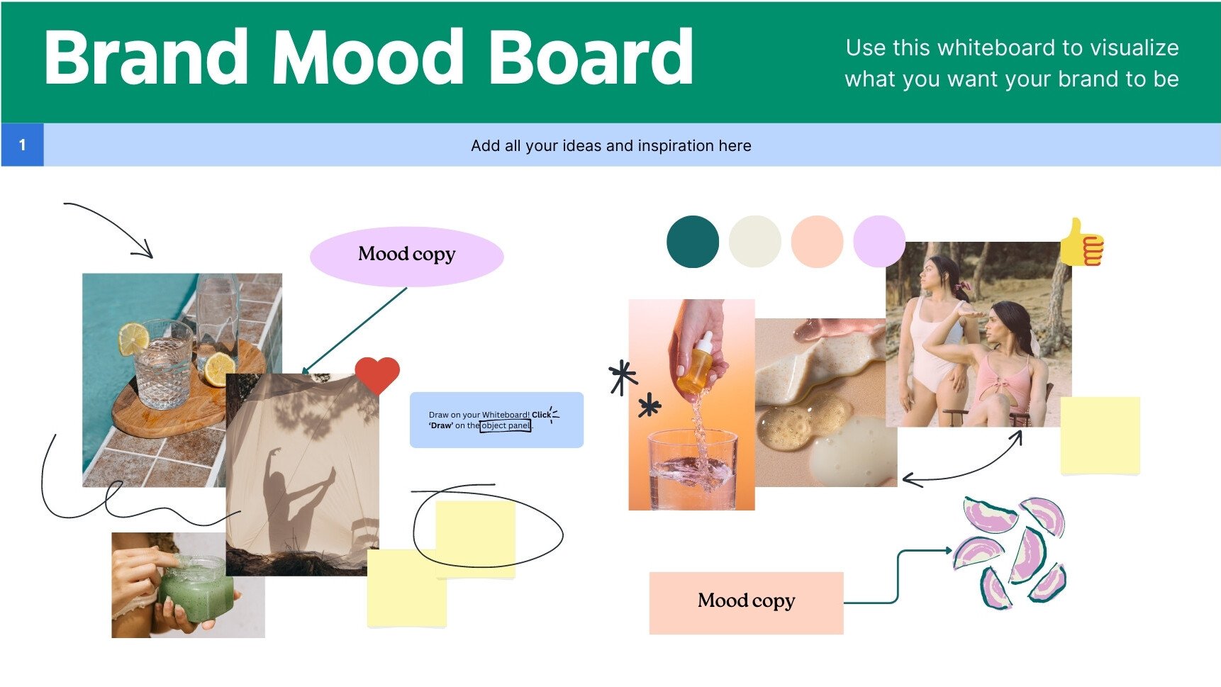 Brand Mood Board Brainstorm Whiteboard