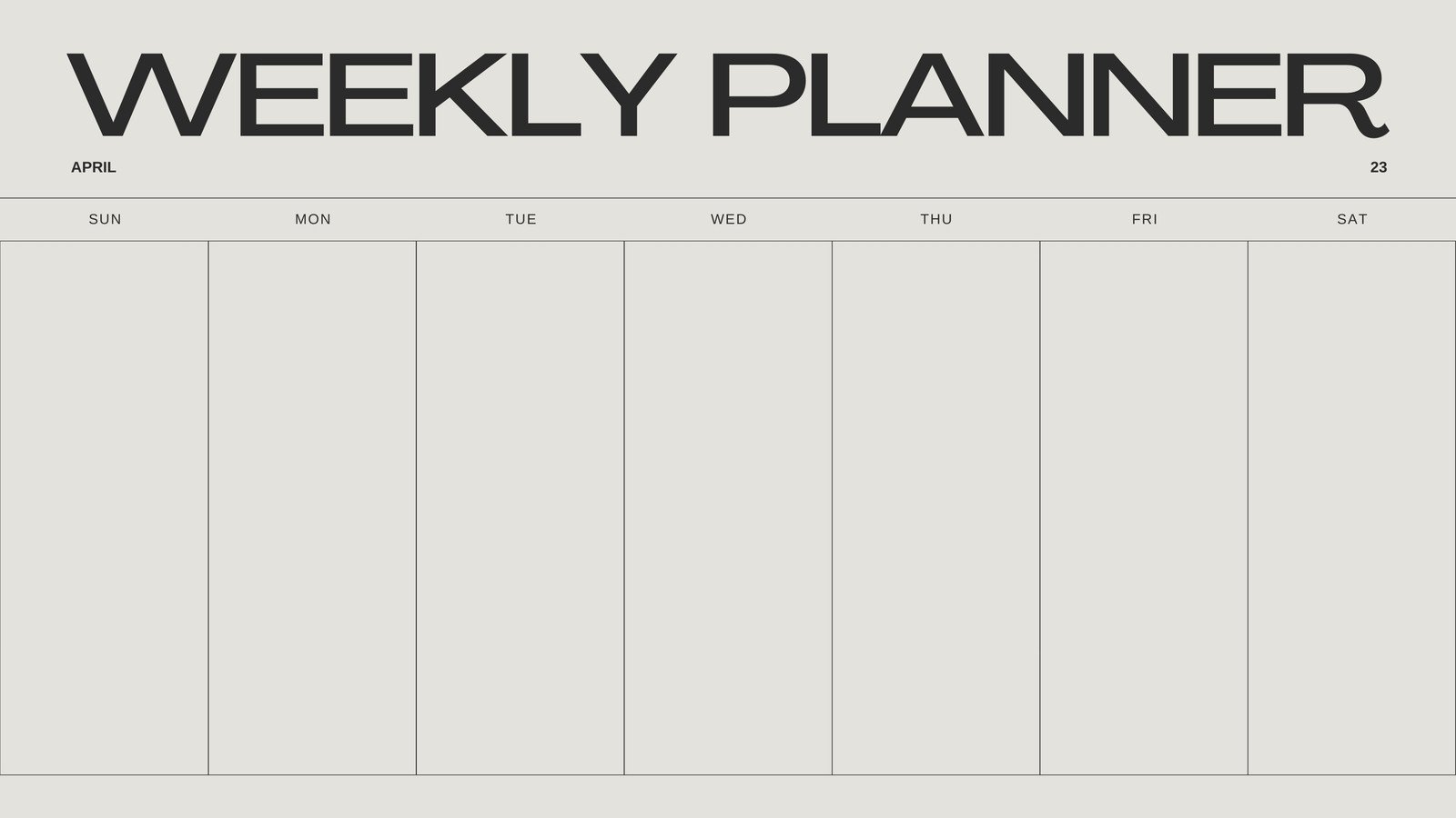 Printable Week Calendar