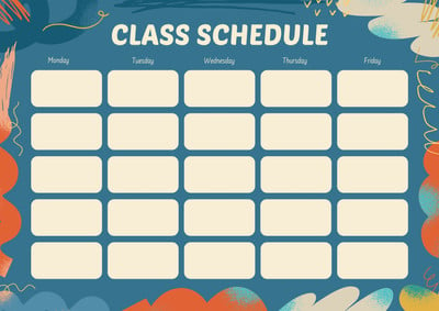 Printable Schedule