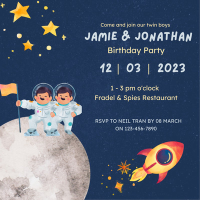 Animated Digital Birthday Invite Graphic by Studio21 · Creative