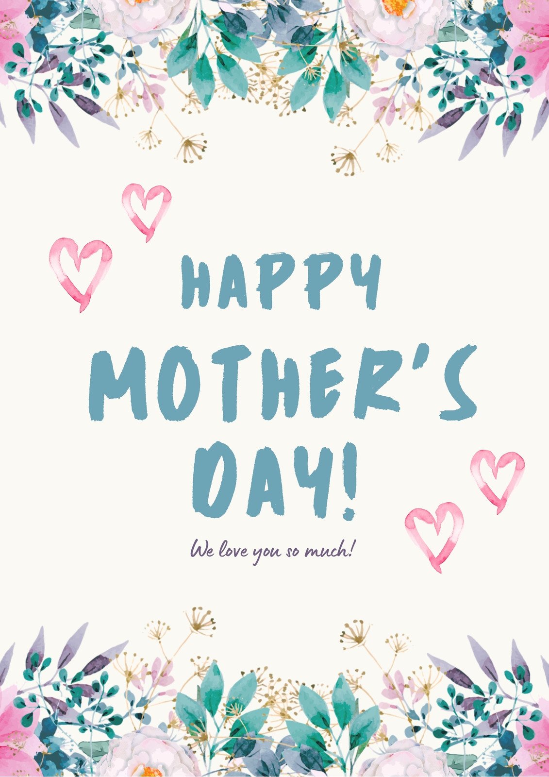 Mother's day, happy mother's Day Template