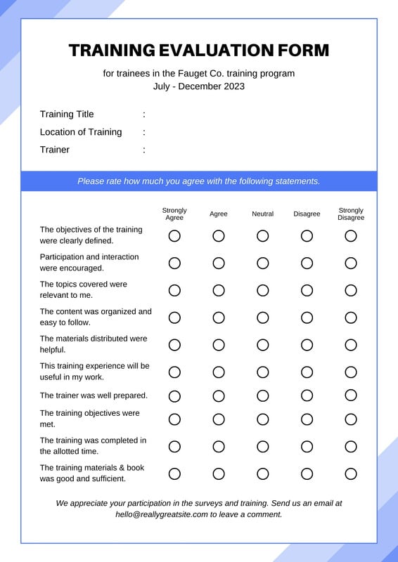 Free and customizable questionnaire templates