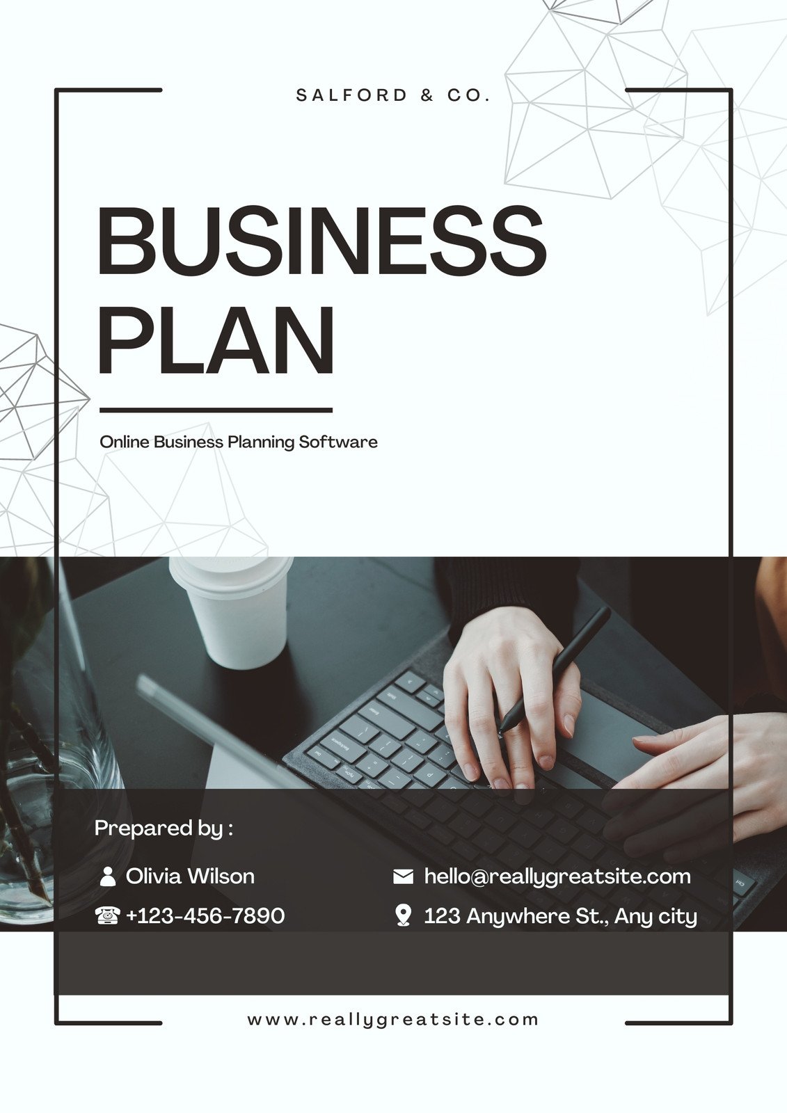 business plan cover pages