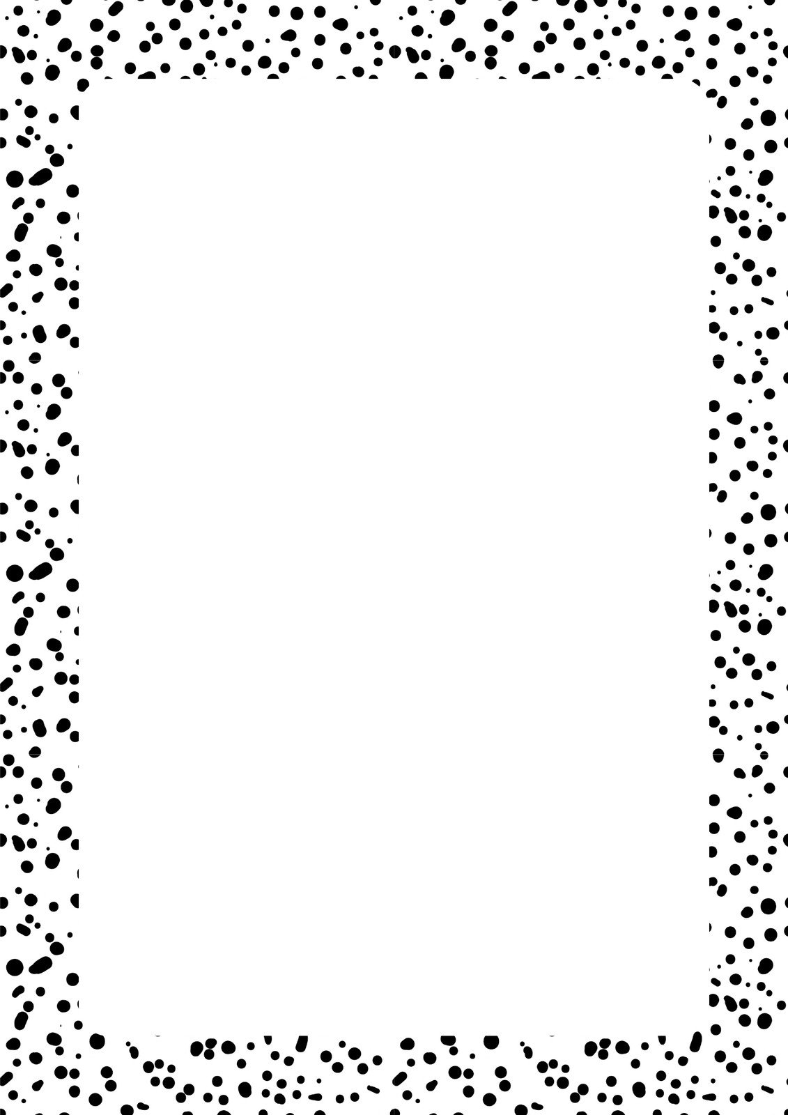 Black And White Polka Dots Borders And Frames