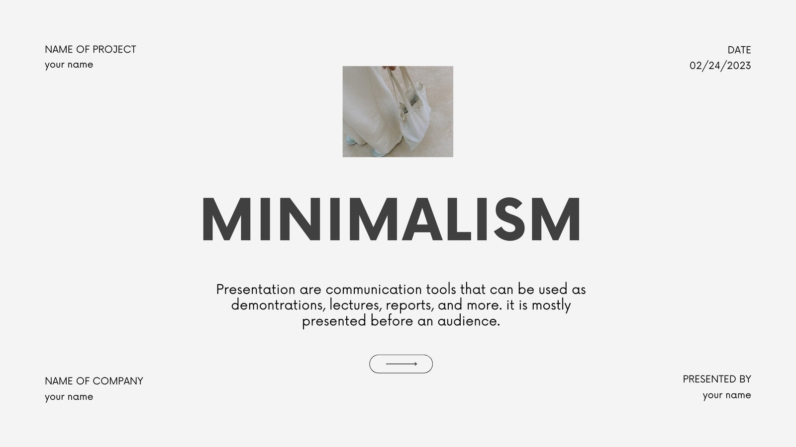 White Modern Clean Minimalism Presentation