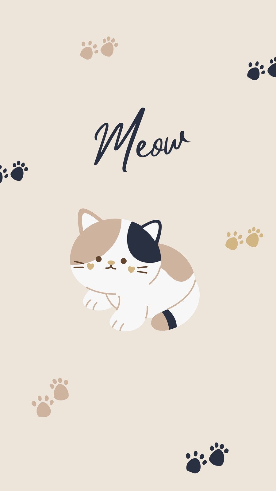 Free customizable cat phone wallpaper templates