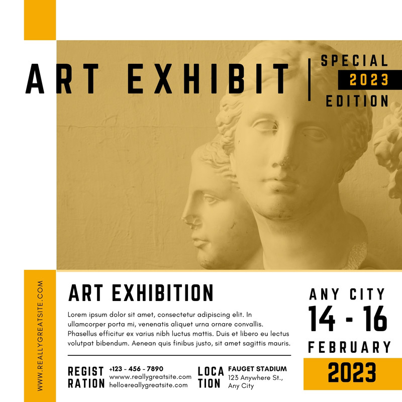 Free to edit and print exhibition invitation templates | Canva