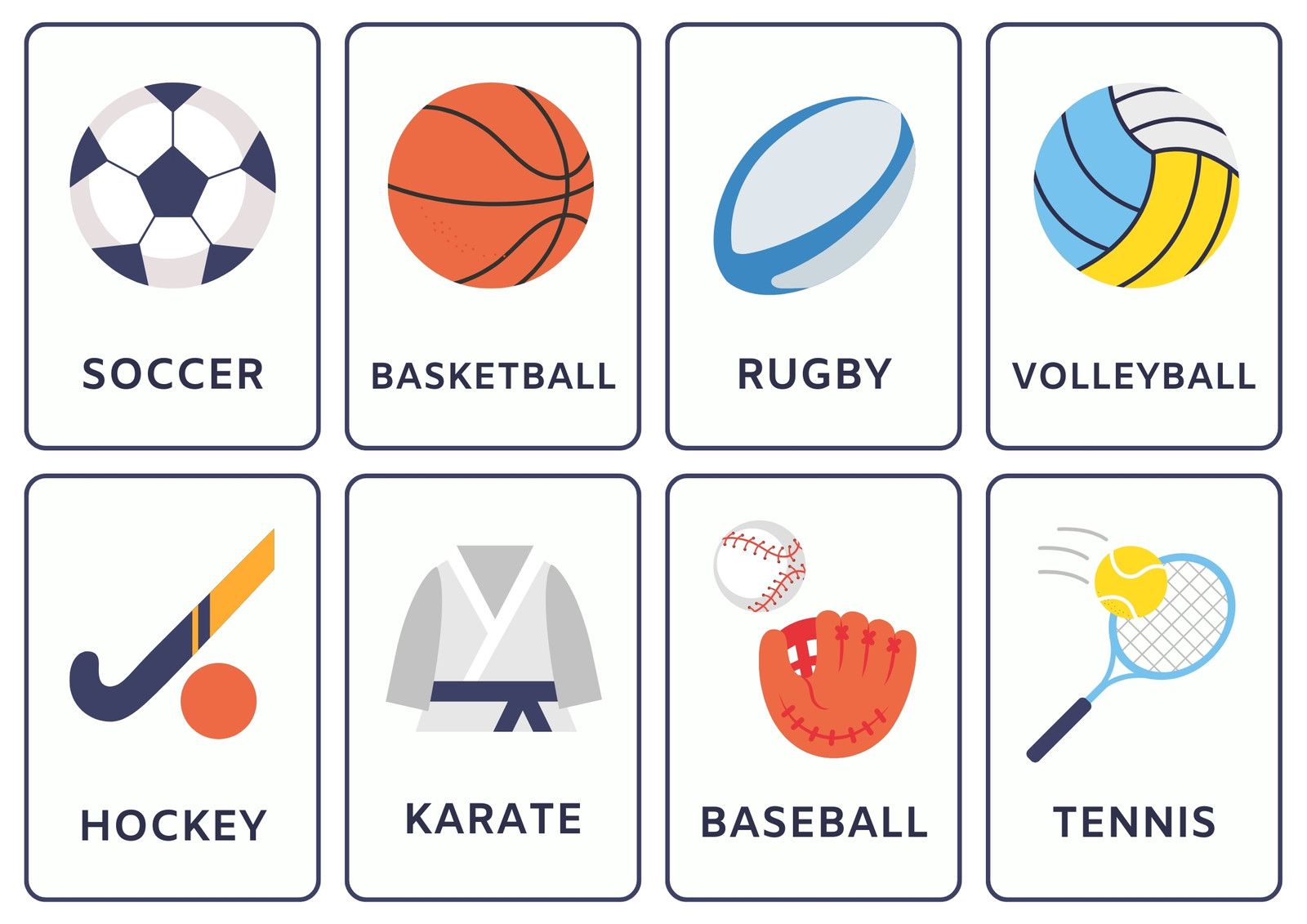 Sports Teams Flashcards