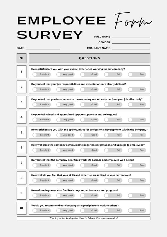 Free And Customizable Survey Templates Canva