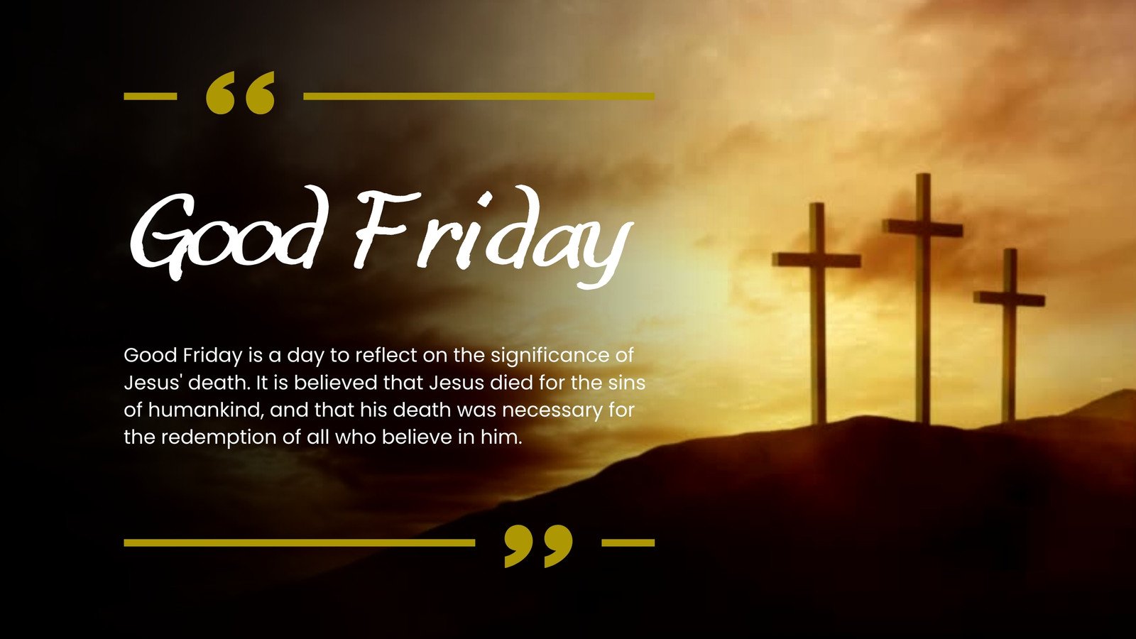 Free and customizable good friday templates