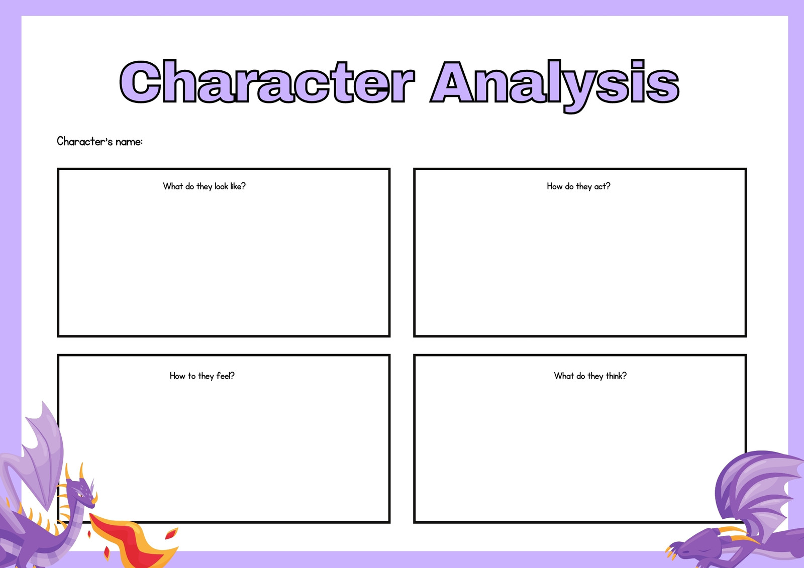 character chart template