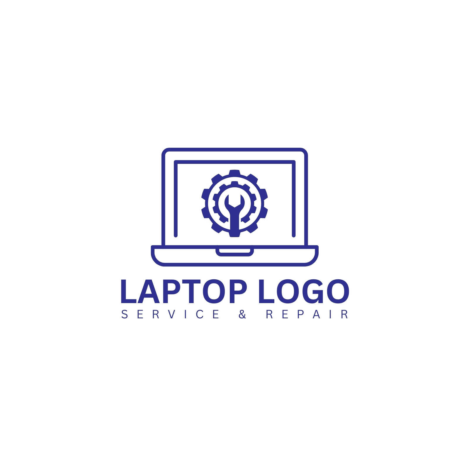 Logotype concept. Laptop repair sign icon. Notebook fix service symbol. Logo  design. Colorful buttons with icons. Vector:: tasmeemME.com