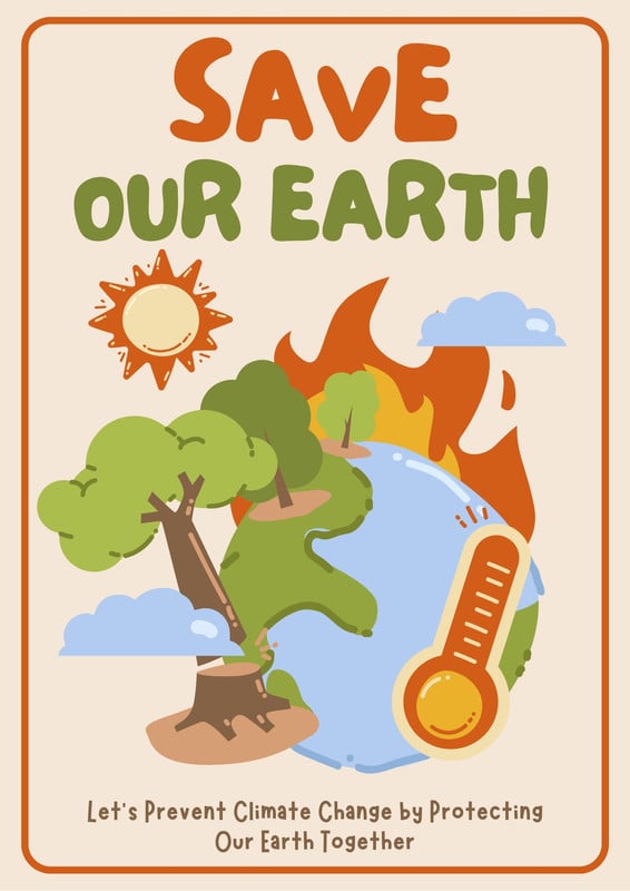 Free custom printable climate change poster templates Canva