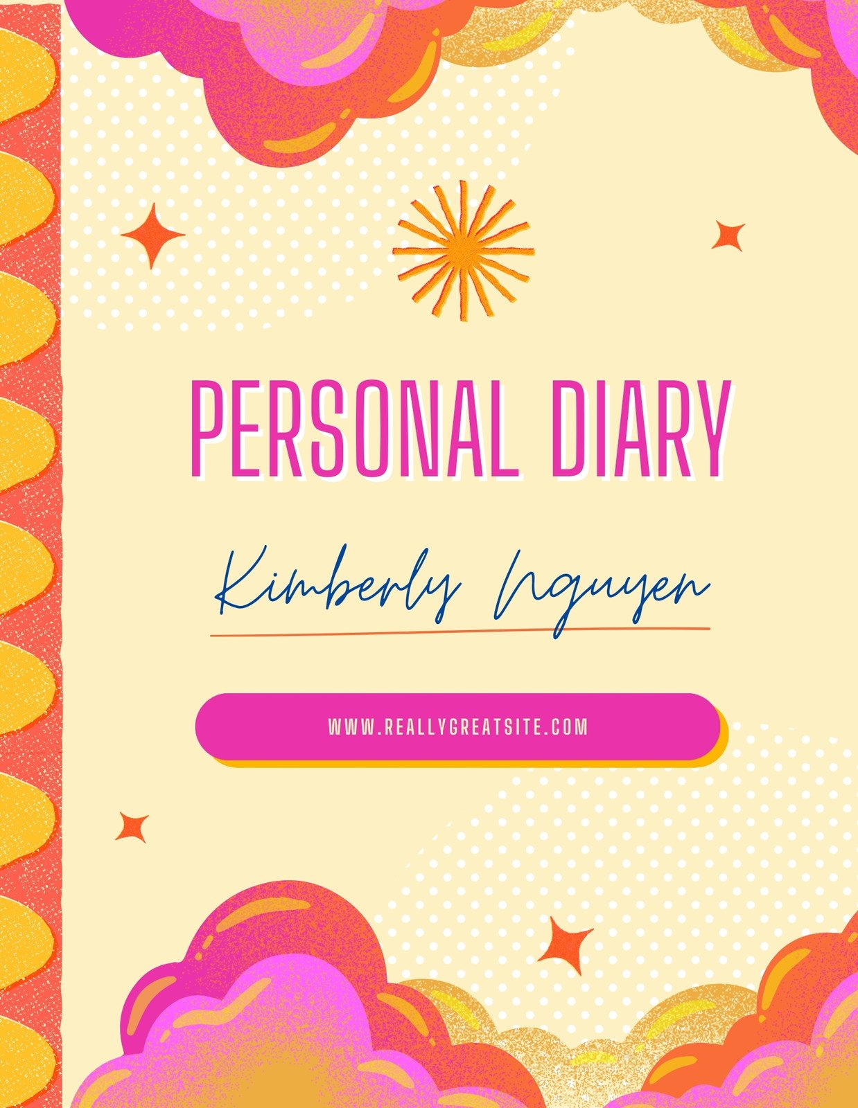 personal diary cover design