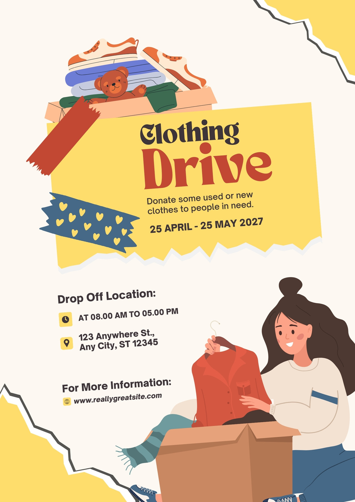 Free Clothing Donation Flyer template to customize