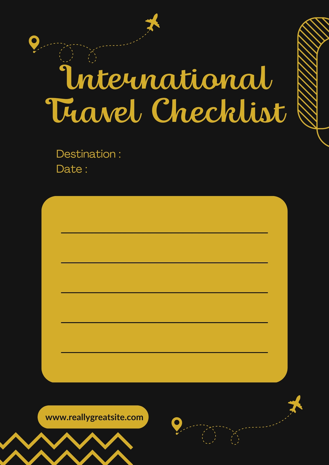 Travel Checklist Templates
