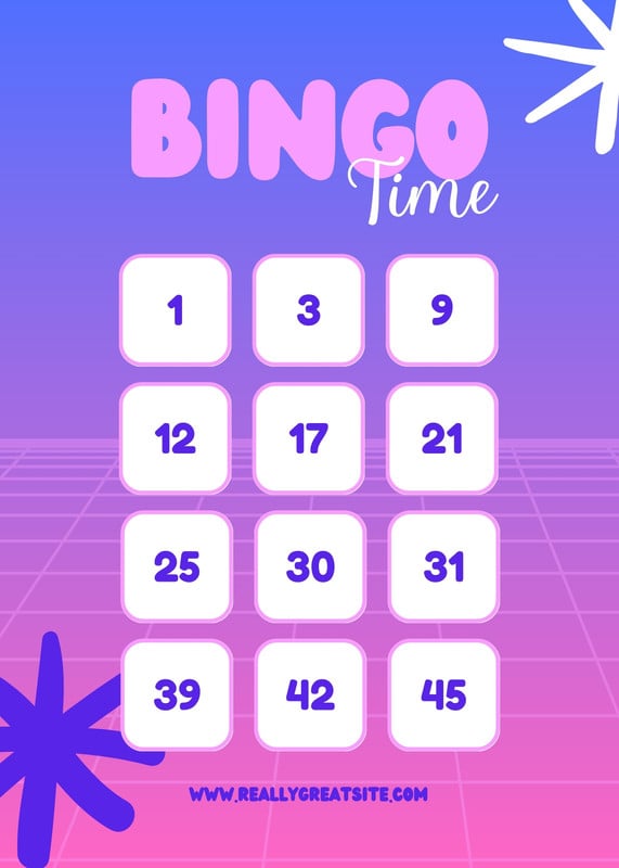 Edit This Simple 3x3 Bingo Card Ready-made Template, 42% OFF