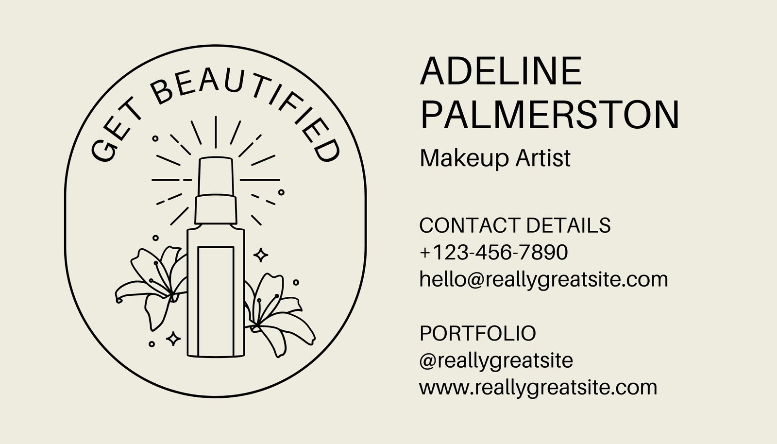 professional makeup artist business cards