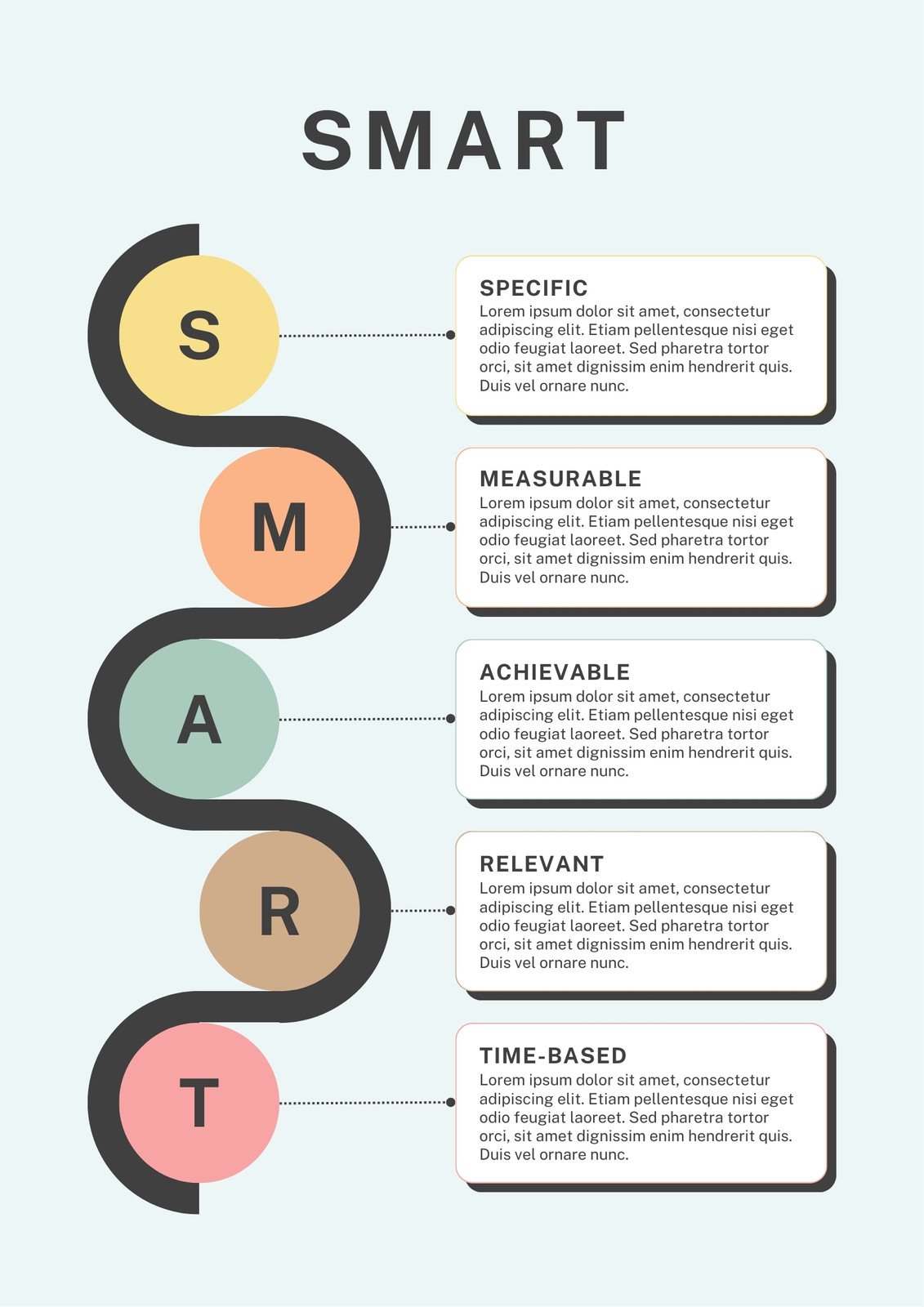 SMART Goals Business Infographic Poster
