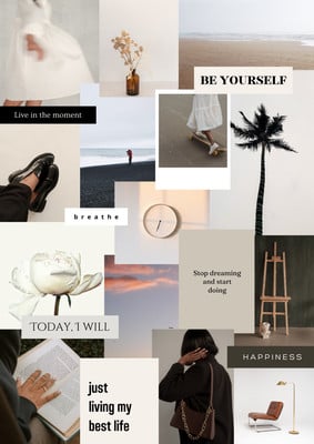 Vision or Mood Board Wealthy Lifestyle Printable 