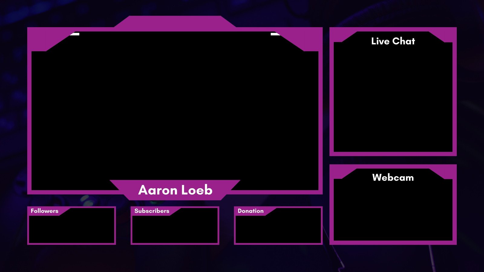 Free customizable Twitch webcam overlay templates