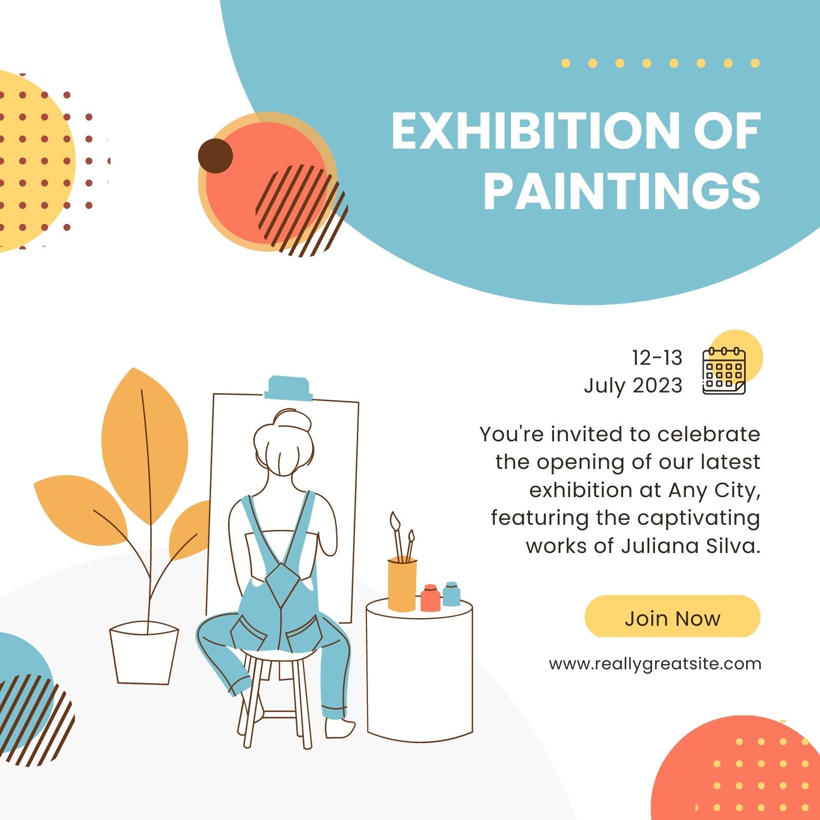 Free to edit and print exhibition invitation templates