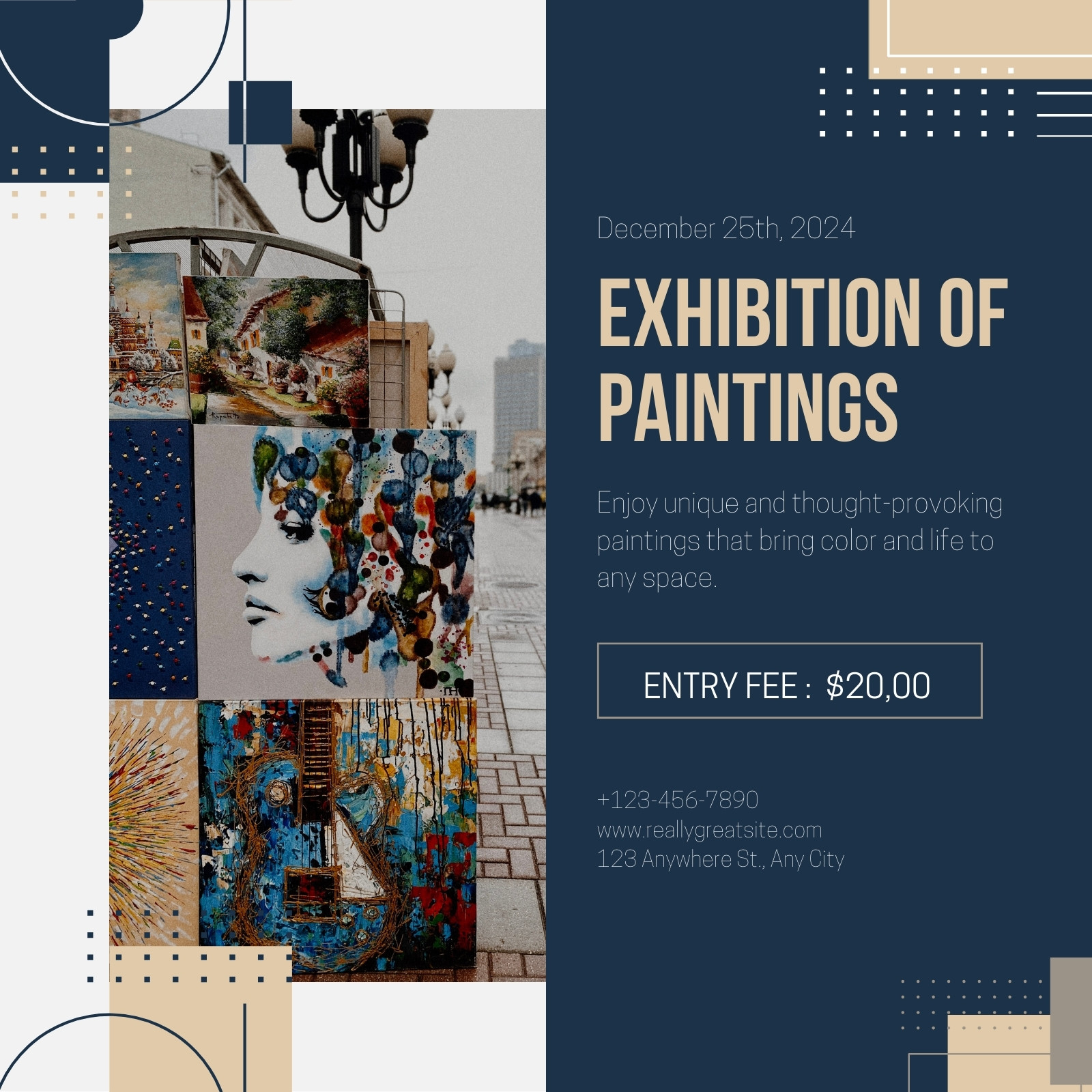 Free to edit and print exhibition invitation templates