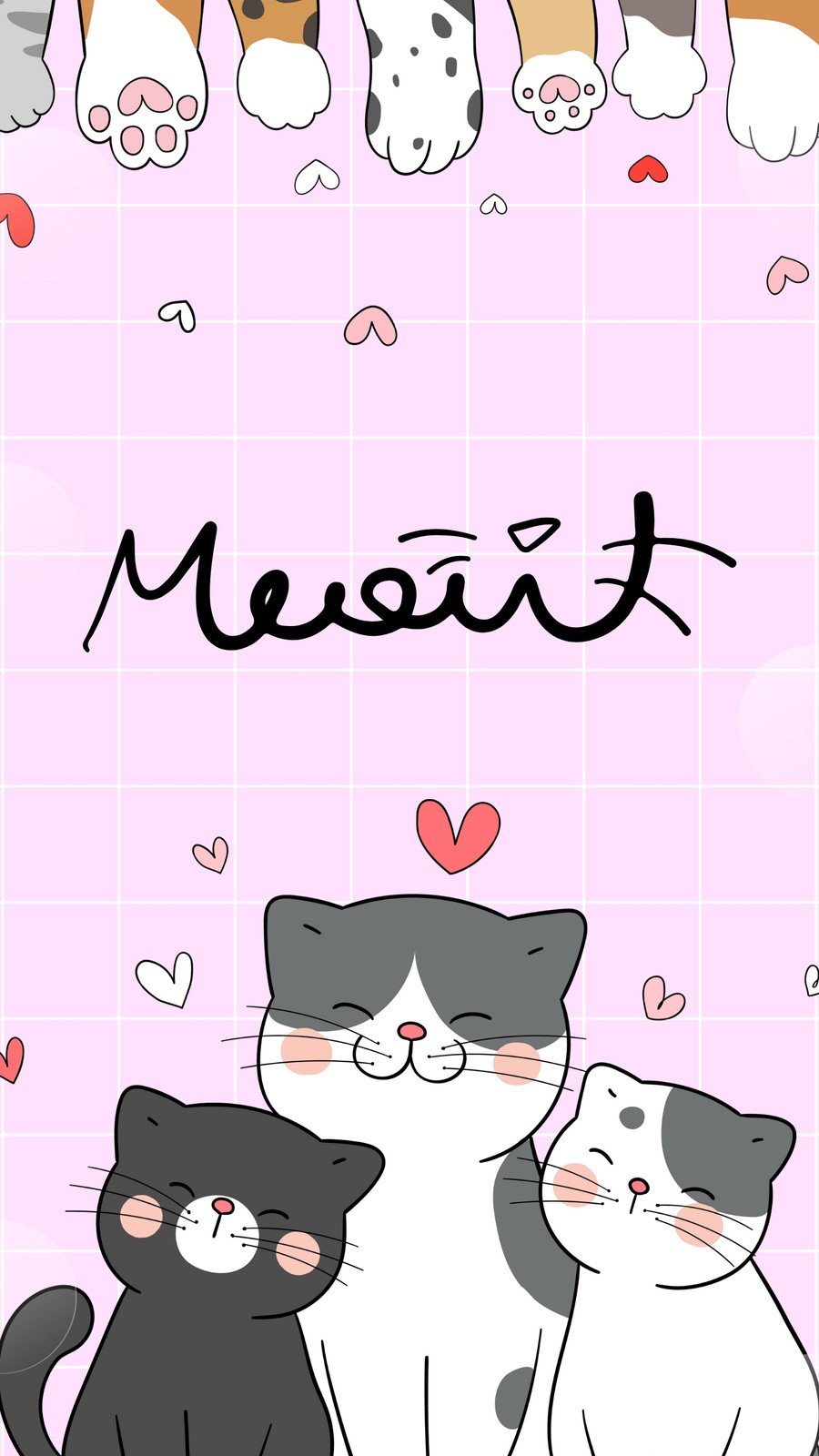 Free and customizable cute cat wallpaper templates