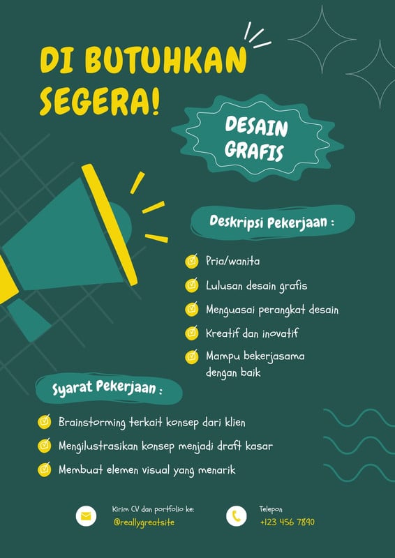 Gratis Desain Contoh Lowongan Kerja Canva 1606