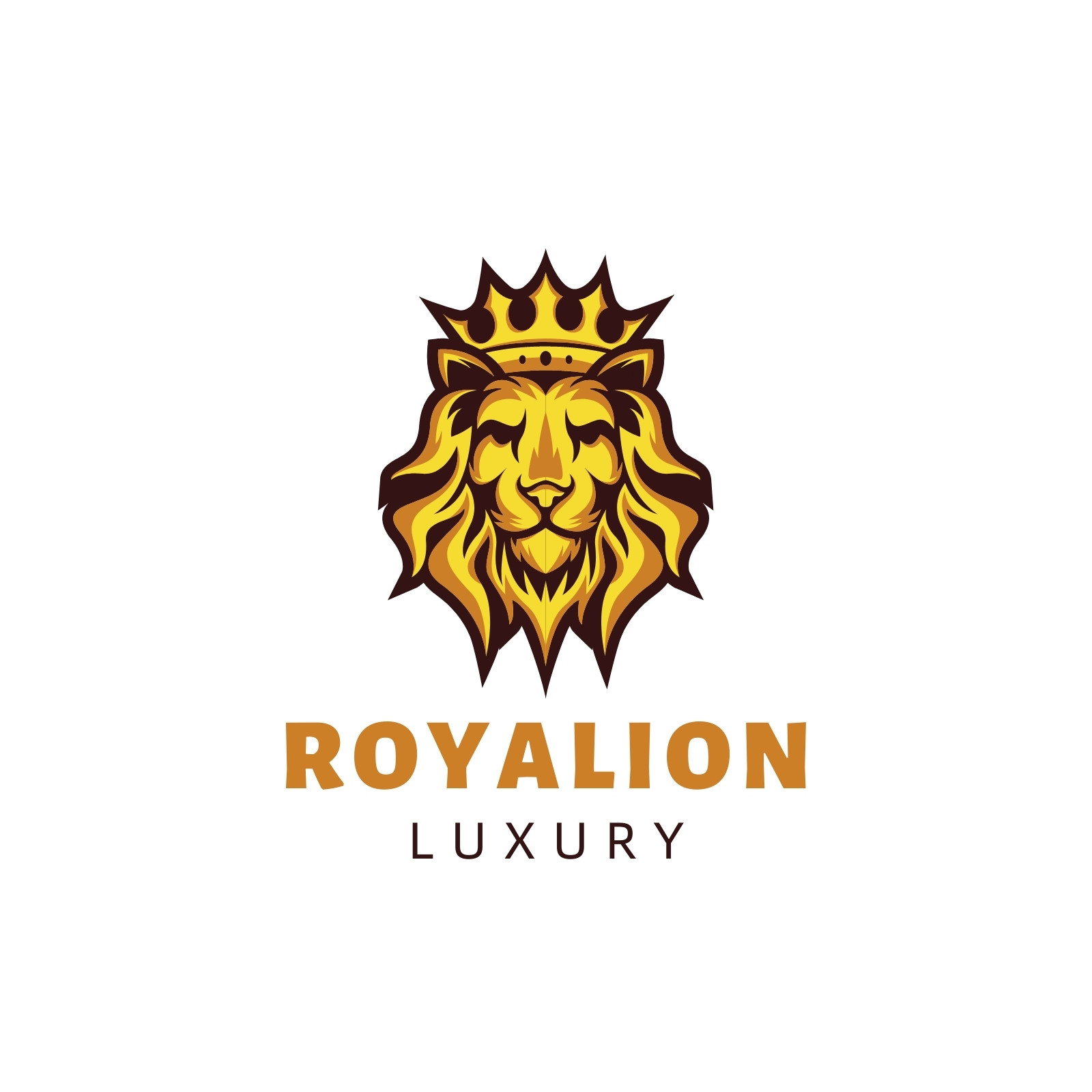 Royal king lion crown symbol. Elegant black Leo animal logotype. Premium  luxury brand identity icon. Vector illustration design template Stock  Vector Image & Art - Alamy