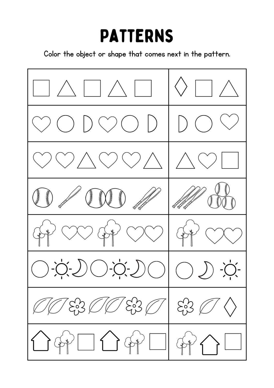 Free and customizable pattern templates