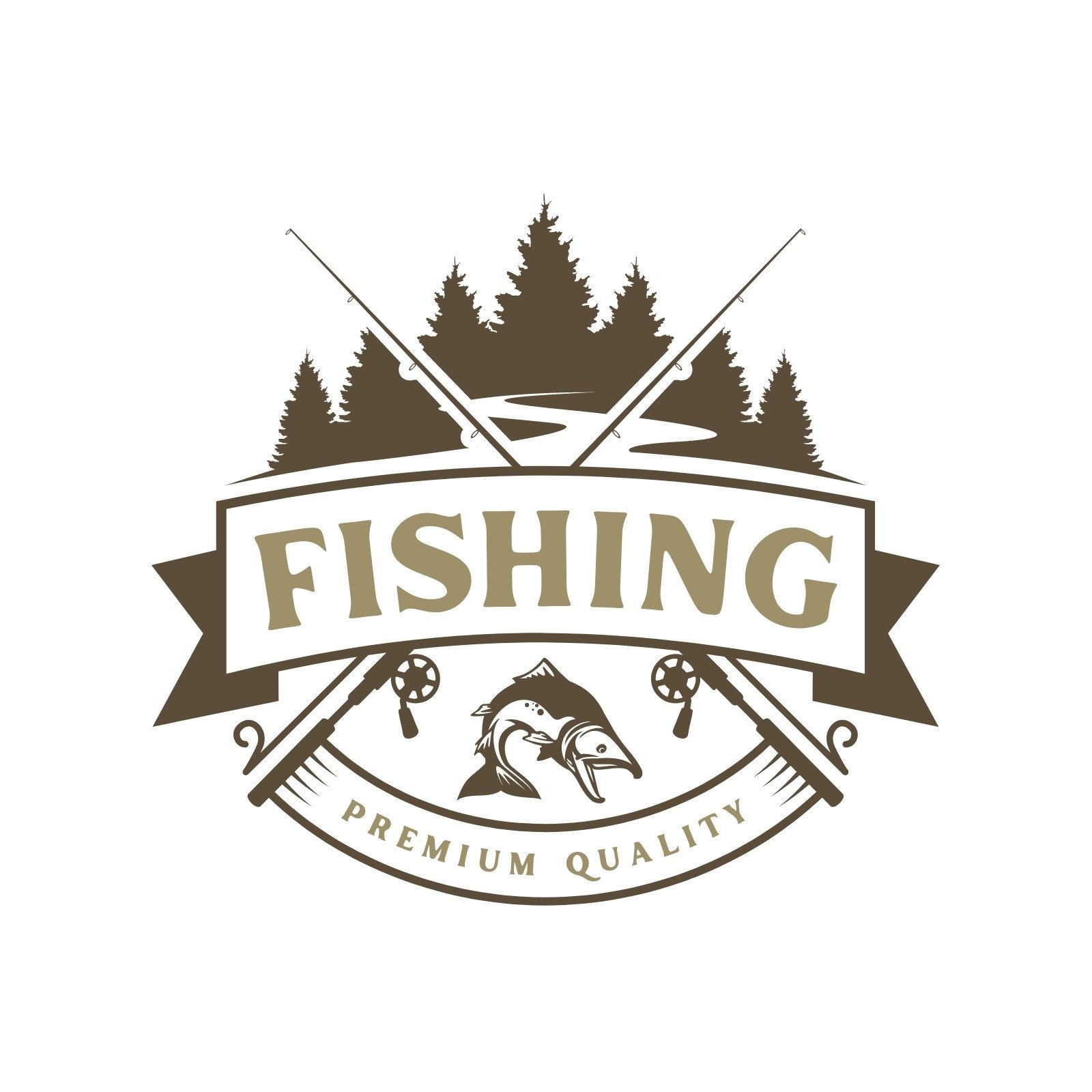 Free customizable fish logo templates