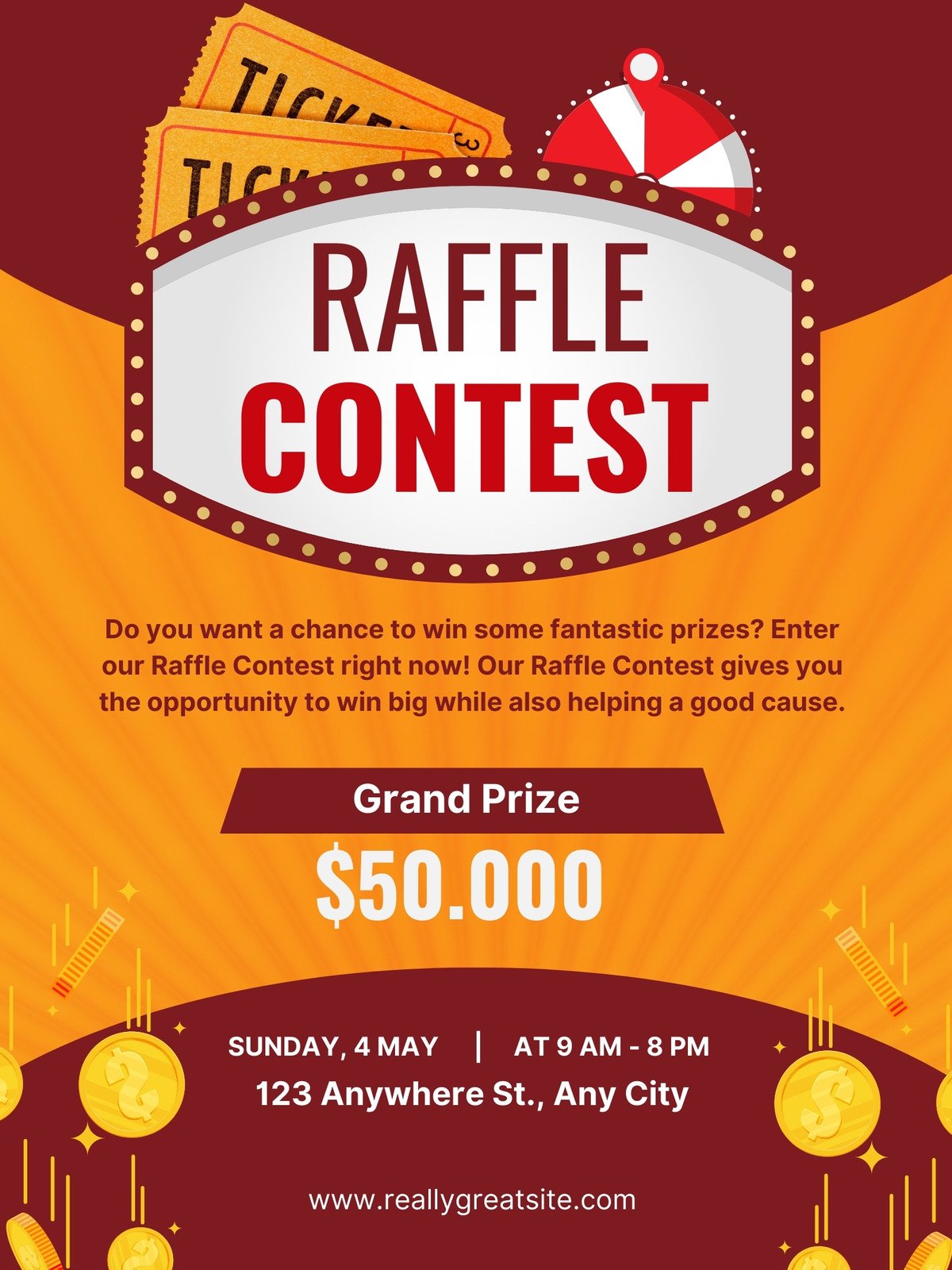 Raffle Poster Template